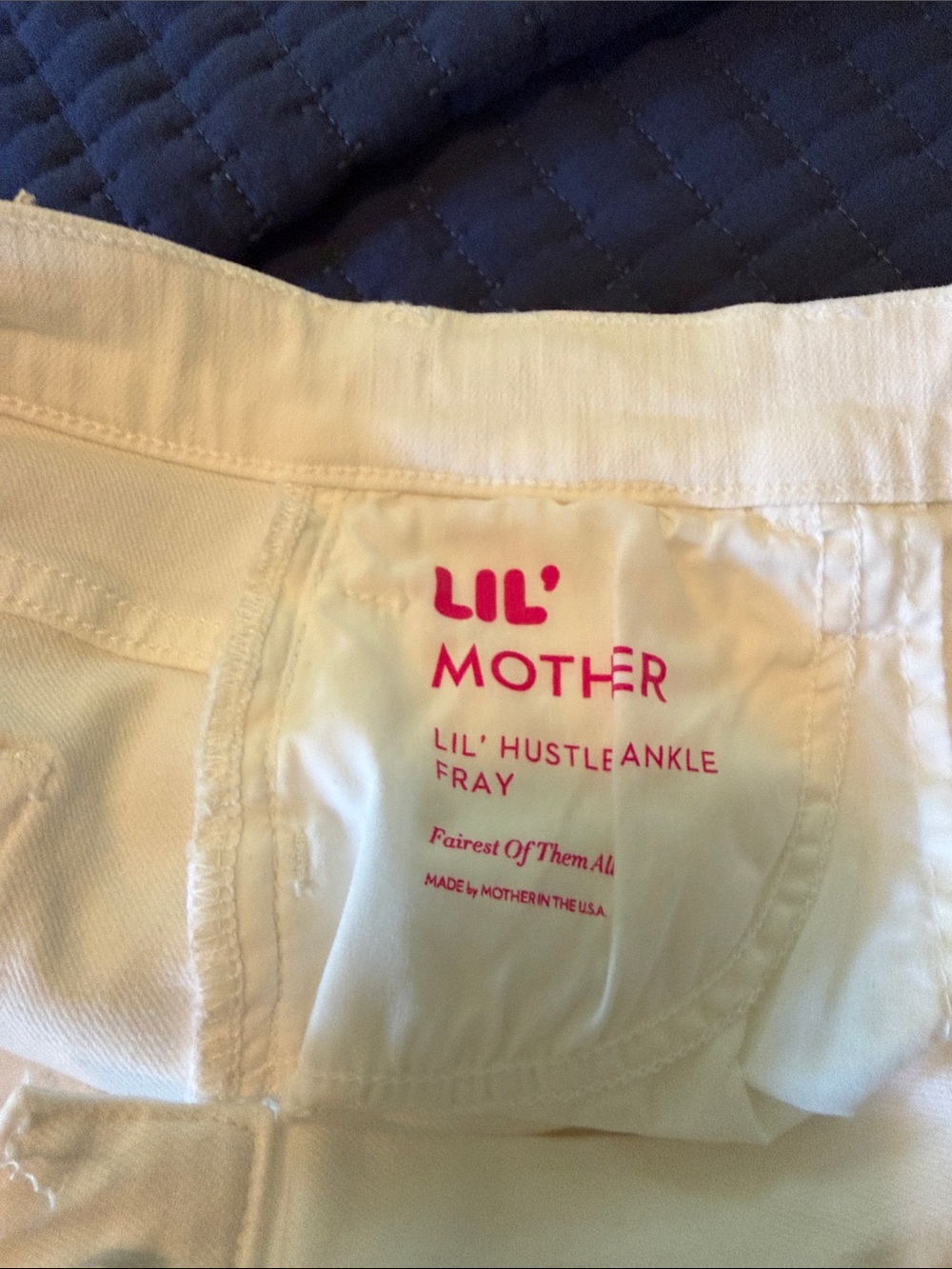 MOTHER White Flare Jeans with Frayed Hem - Picture 5 of 5